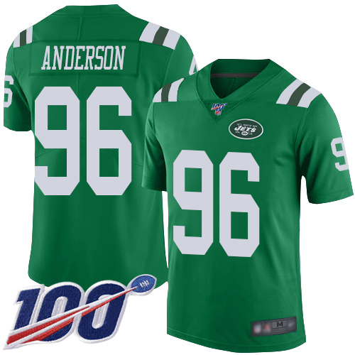 New York Jets Limited Green Youth Henry Anderson Jersey NFL Football 96 100th Season Rush Vapor Untouchable